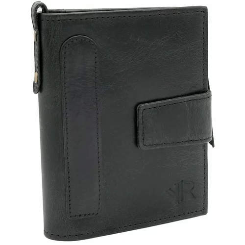 Fashion Hunters Black, large, genuine leather men's wallet