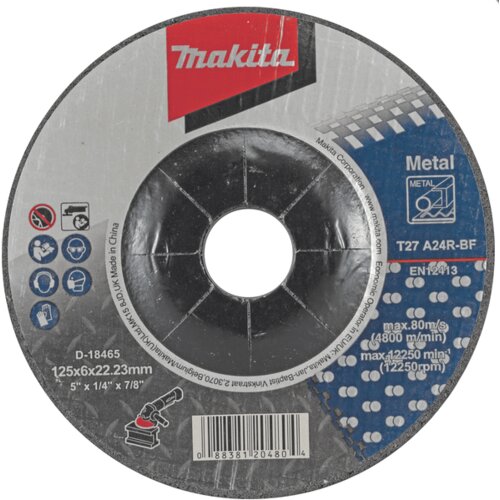 Makita brusni diskovi sa presovanim centrom 125mm 20/1 D-18465-20 Slike