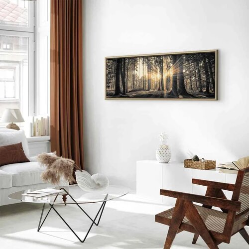  Slika - Forest Sun 150x50 U prirodnom drvenom okviru Slike