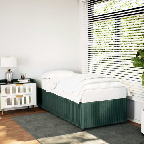 Furnova Posteljni okvir brez vzmetnice temno zelen 90x190 cm žamet, (21938931) Slike