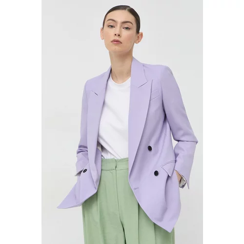 Karl Lagerfeld Suknjič s primesjo volne vijolična barva