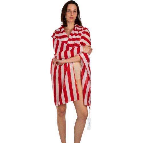 AKER Marama za plažu Striped 140x140 crvena Cene