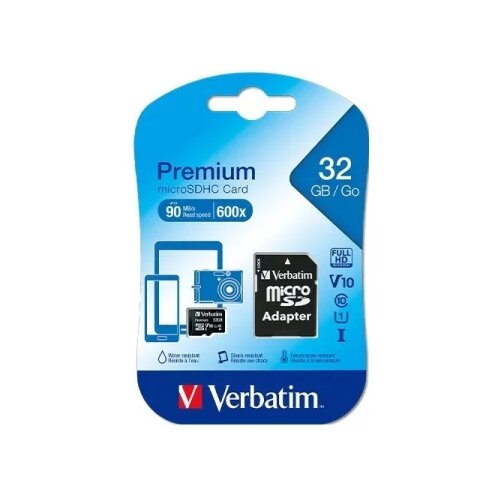 Memorijska kartica MicroSDHC Verbatim 32GB C10 UHS-I sa adapterom Cijene