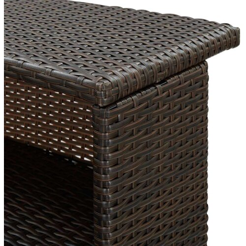 Poli vrtni barski stol smeđi 120 x 55 x 110 cm od poliratana Slike