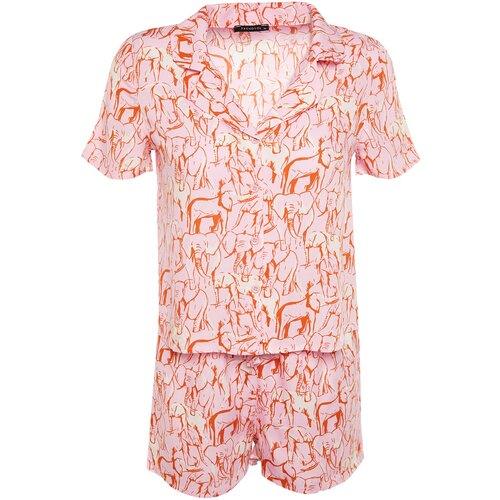 Trendyol Pajama Set - Pink - Animal print Slike