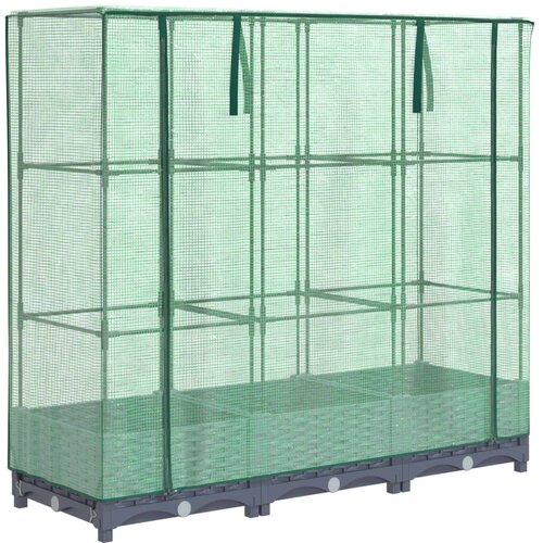Maison Chic Visoka greda - Greda - Cvetlični Lonec s prevleko za rastlinjak videz ratana 120x40x123cm, (21790066) Cene