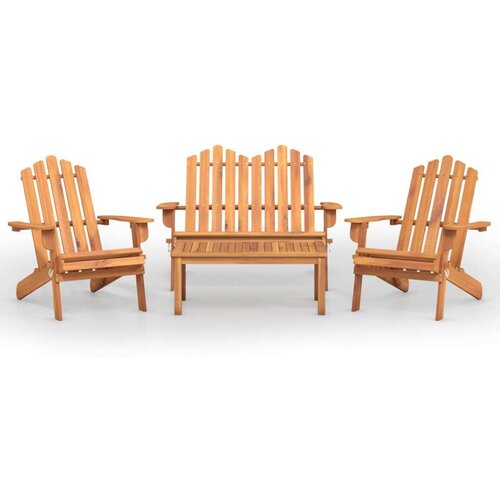 VidaXL 4-dijelna vrtna garnitura Adirondack od masivnog drva bagrema Slike