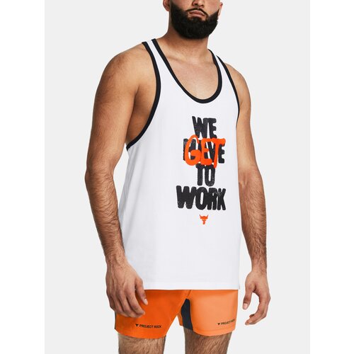 Under Armour UA Project Rock Get to Work Men's White Tank Top Cene