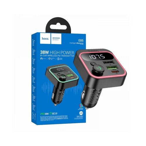 hoco. FM modulator,Bluetooth,12/24V,2xUSB-,PD,QC30,20W - E85 Tiger Cene