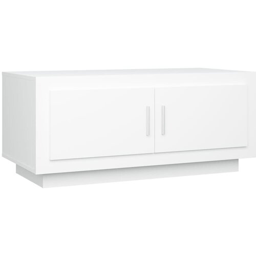 Maison Chic Klubska mizica - kavna mizica - Nizka mizica bela 102x50x45 cm konstruiran les, (21755116) Cene