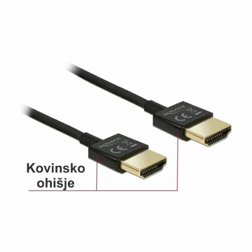 Delock HDMI Priključni kabel [1x Mu&scaron;ki konektor HDMI - 1x Mu&scaron;ki konektor HDMI] 0.5 m Crna Cijene