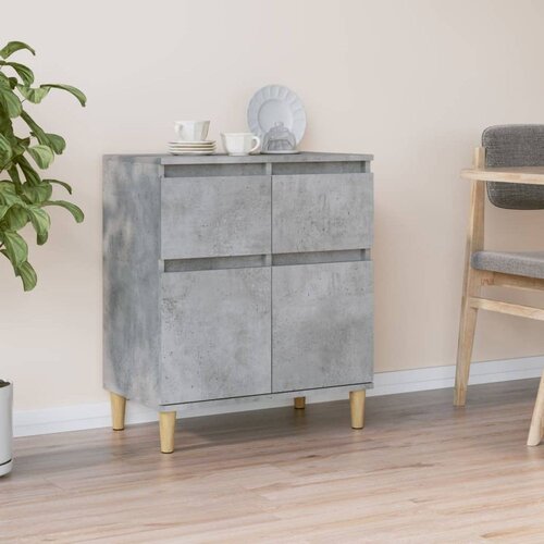  Komoda siva boja betona 60x35x70 cm od konstruiranog drva Slike
