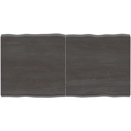 Stolna Mizna plošča temno siva 120x60x4 cm obdelana trdna hrastovina, (20817894)