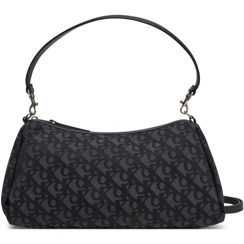 Calvin Klein Jeans Ročna torba Drop Monogram Lg Shoulder Bag LV04K3114G Črna Cene