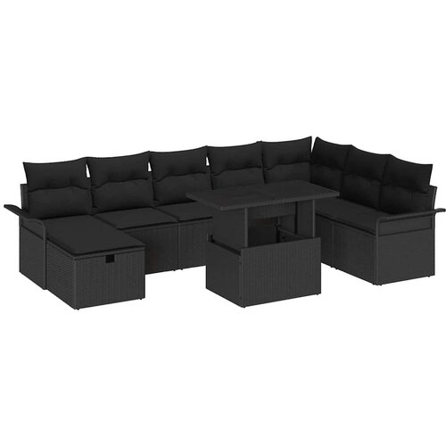  Sjedeća garnitura za vrt 9 kom. poliratan 297.5 x 187.5 x 85 cm Slike