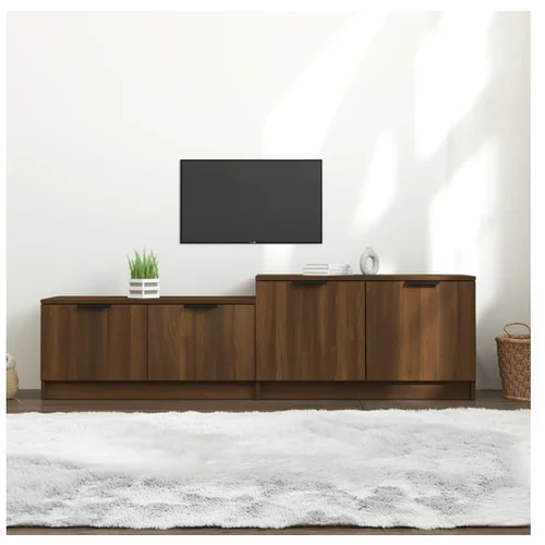  TV omarica rjavi hrast 158,5x36x45 cm konstruiran les
