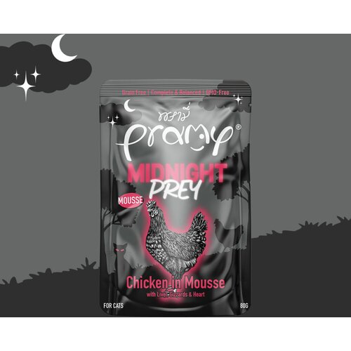 Pramy Cat Midnight Prey mousse pi&amp;scaron;čanec 60 g Slike