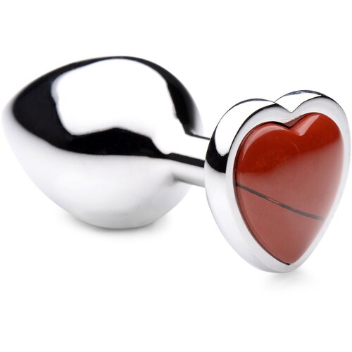Booty Sparks Gemstones Red Jasper Heart Anal Plug Medium Cene