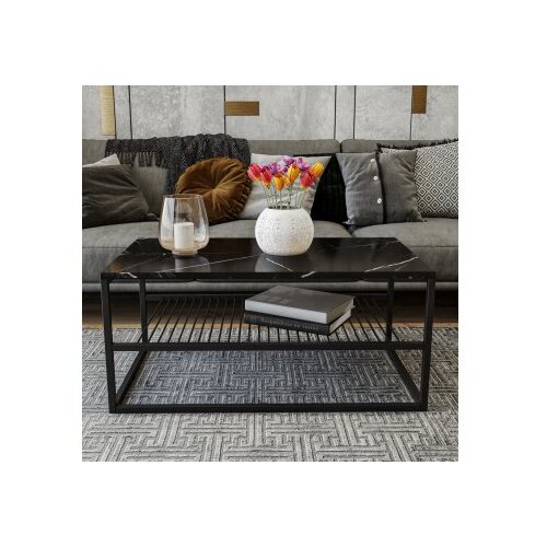 Decortie Asude Klub sto, 95x43x55cm, Crni Slike