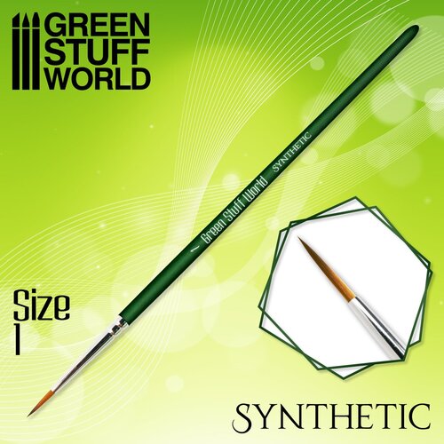 Green Stuff World series synthetic brush – size 1 | četkica za minijature Cene