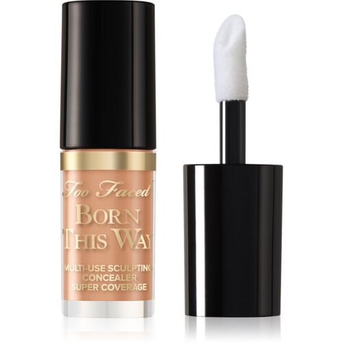 Too Faced Born This Way Super Coverage Multi-Use Concealer Travel Size dolgoobstojni korektor za polno prekrivanje odtenek Sand 2 ml Slike