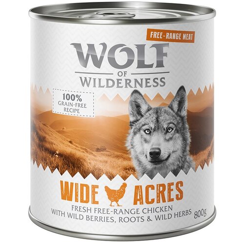 Wolf of Wilderness &amp;quot;Free-Range Meat&amp;quot; 6 x 800 g - Wide Acres - pi&amp;scaron;čanec iz proste reje Slike