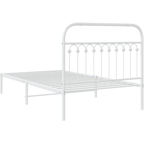  okvir za krevet s uzglavljem bijeli 107x203 cm Slike