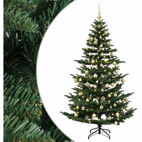  Umjetno božićno drvce s kuglicom 240 cm 300 LED lampica Slike