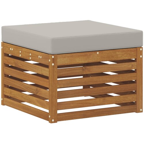  Set vanjskih sofa 4 kom. Prirodna i svijetlo siva Bijela 185,5 x 122,5 x 73 cm Slike