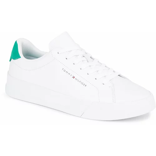 Tommy Hilfiger Superge Th Court Leather FM0FM04971 White/Olympic Green 0K4
