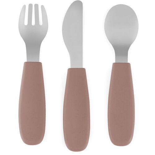 Petite&amp;amp;Mars take&amp;amp;match stainless steel cutlery set pribor za otroke velvet latte 12m+ 3 kos Slike