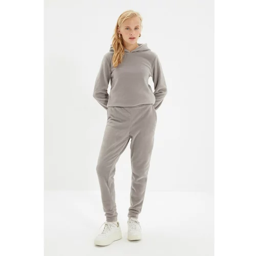 Trendyol Gray Basic Jogger Fleece Knitted Sweatpants