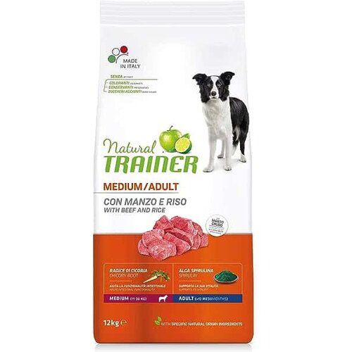 Natural trainer dog Medium Adult Govedina i Pirinač - 3 kg Cene