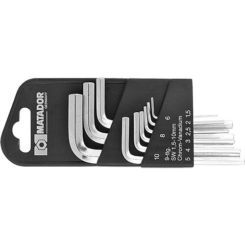 Matador set imbus ključeva (9 -dij., 1,5-10 mm, sa steznim držačem, Unutarnje šesterokutno) Cijene