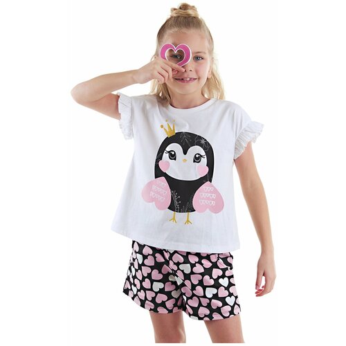 Denokids Sweet Owl Girls Kids T-shirt Shorts Set Slike