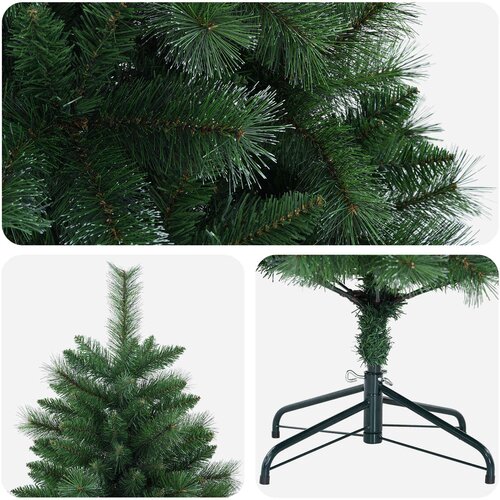  Umjetno božićno drvce 210 cm PVC i metal Zelena Slike