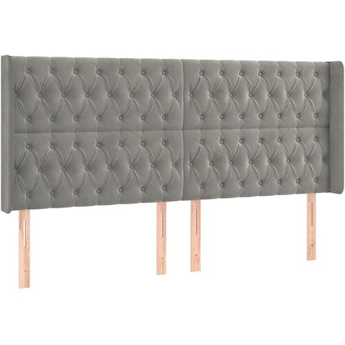  box spring s madracem LED svjetlosivi 200x200 cm bar&amp;scaron;un Slike
