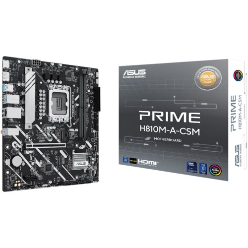 Asus PRIME H810M-A-CSM LGA1851 mATX osnovna plošča - Intel H810, 2xDDR5, 2xM.2, 4xSATA, 1Gb LAN, 1xDP, 1xHDMI, Aura Sync - 90MB1KK0-M0EAYC Cene