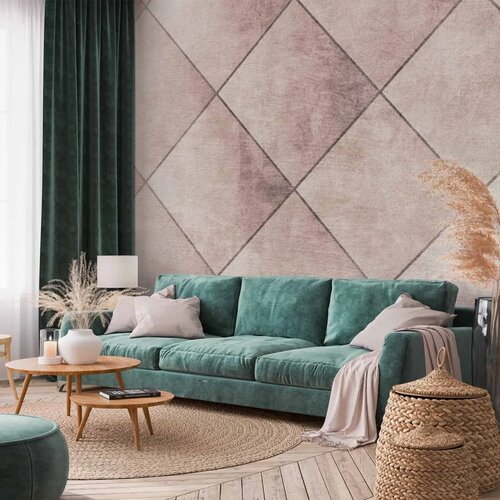  Foto tapeta - Perfect cuts - geometric symmetrical tiled pattern with pattern 150x105 Premium Cene