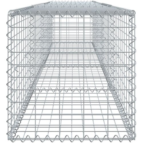 Gabionska ko&amp;scaron;ara s poklopcem 400x50x50 cm od pocinčanog željeza Slike