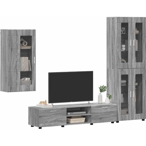  Set TV komoda FLORIN 3 kom. Siva Sonoma Konstruirano drvo Slike