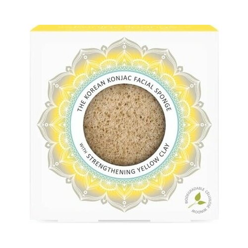 The Konjac Sponge Company mandala konjac facial sponge yellow clay Slike