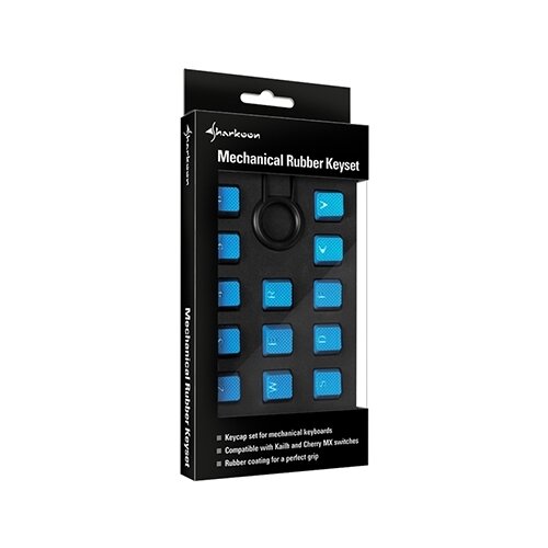  Tipke SHARKOON gaming Shark rubber for mehanical keyboard, blue Slike