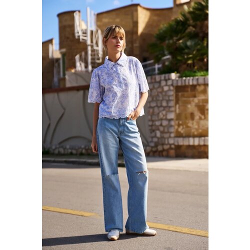 Marisse Women's Shirt L-Ko-4668 Blue Cene