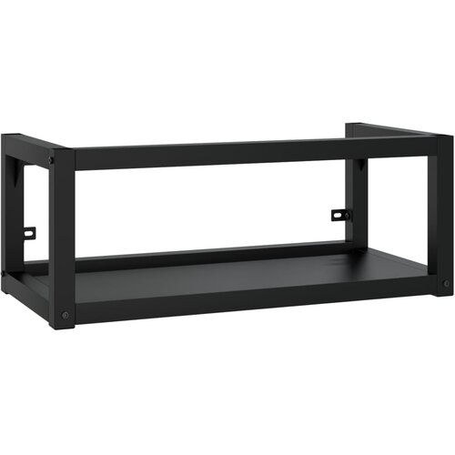 Maison Chic Stenski kopalniški regal - Umivalniška omarica črn 79x38x31 cm železo, (21758934) Cene