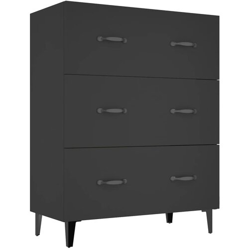 Maison Chic Komoda - Predalnik črna 69,5x34x90 cm inženirski les, (21716233) Slike