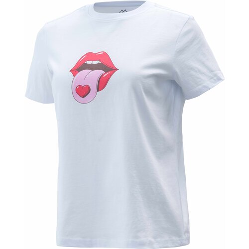 BRILLE Ženska majica kratkih rukava Red Lips, Bela Cene