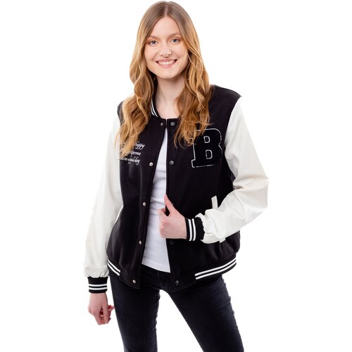 Glano Women&amp;#039;s Baseball Jacket - Black Slike