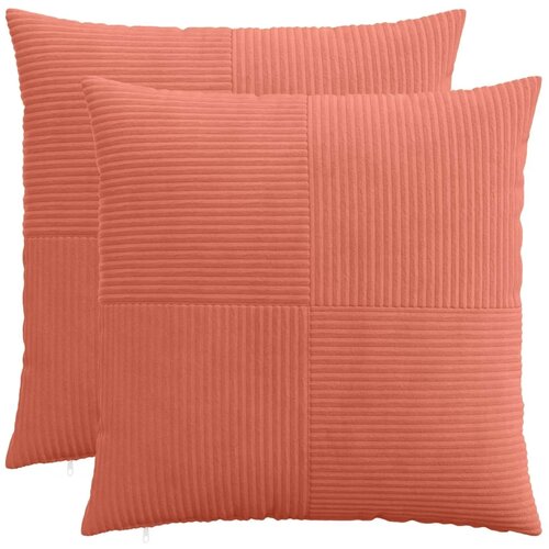  Presvlaka za jastuk 2 pcs ALMELO Crvena narančasta 55 x 55 cm - Crvena narančasta 55 x 55 cm 2 Cijene