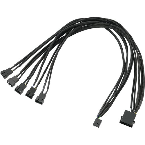 Akasa PC ventilator Y-kabel [5x 4-polni mo&amp;scaron;ki konektor za računalni&amp;scaron;ki ventilator - 1x 4-polni ženski konektor za računalni&amp;scaron;ki ventilator, 4-polni električn, (20410883) Slike